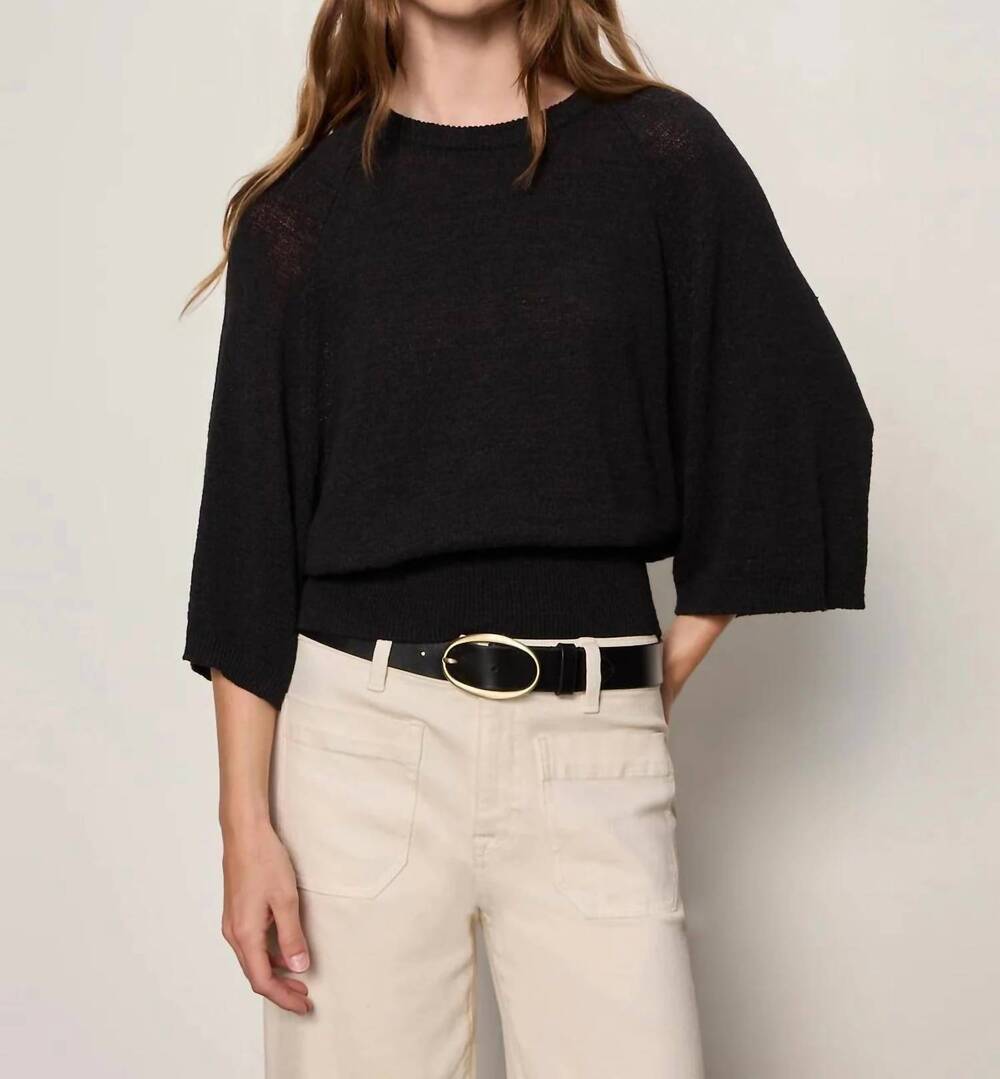 NEW THE GREAT. the relaxed pullover in black